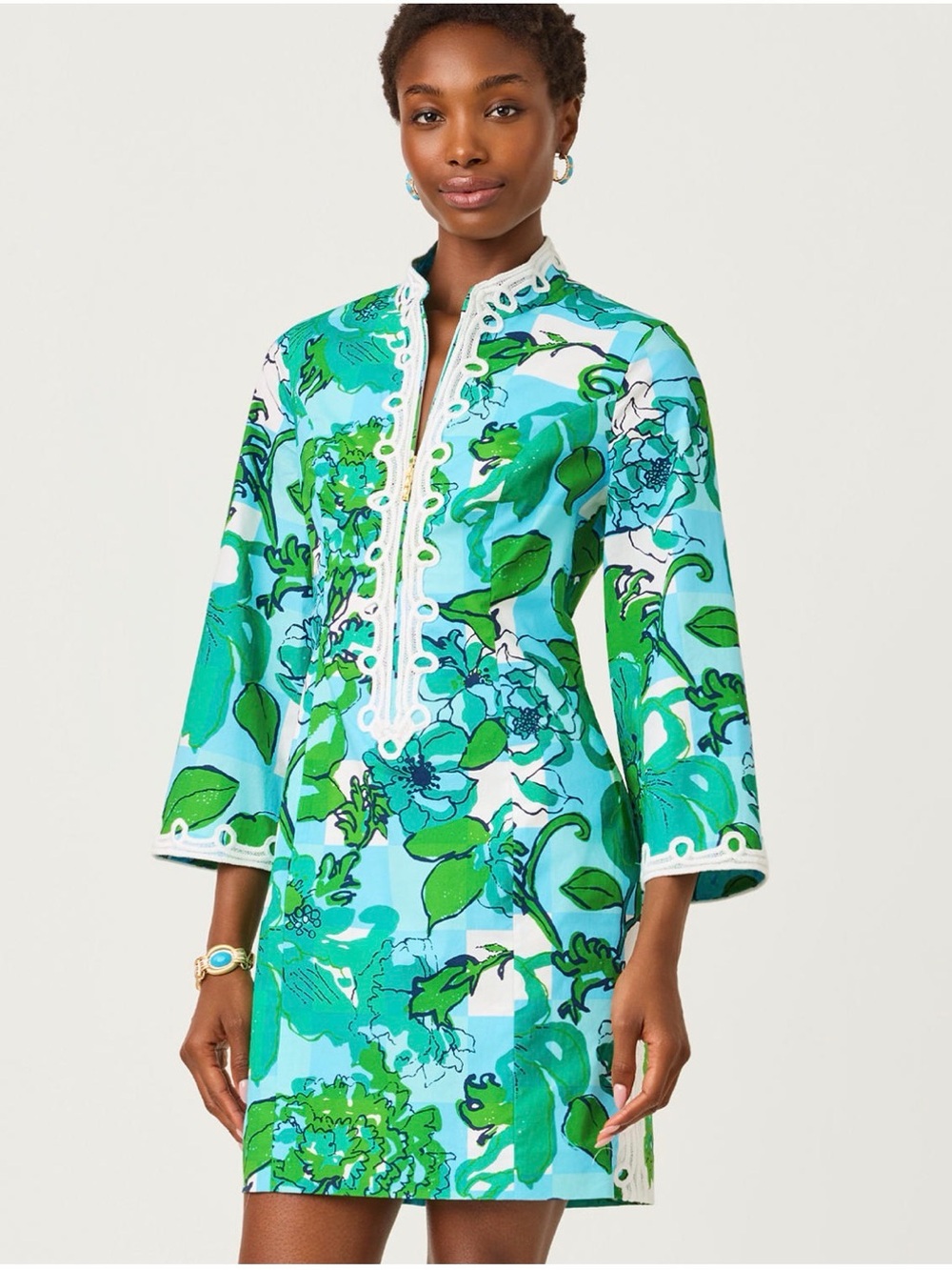 Lilly Pulitzer Shealyn 3/4 Sleeve Stretch Cotton Dress